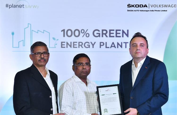 Skoda Auto Volkswagen India  Aurangabad plant 100 percent green energy