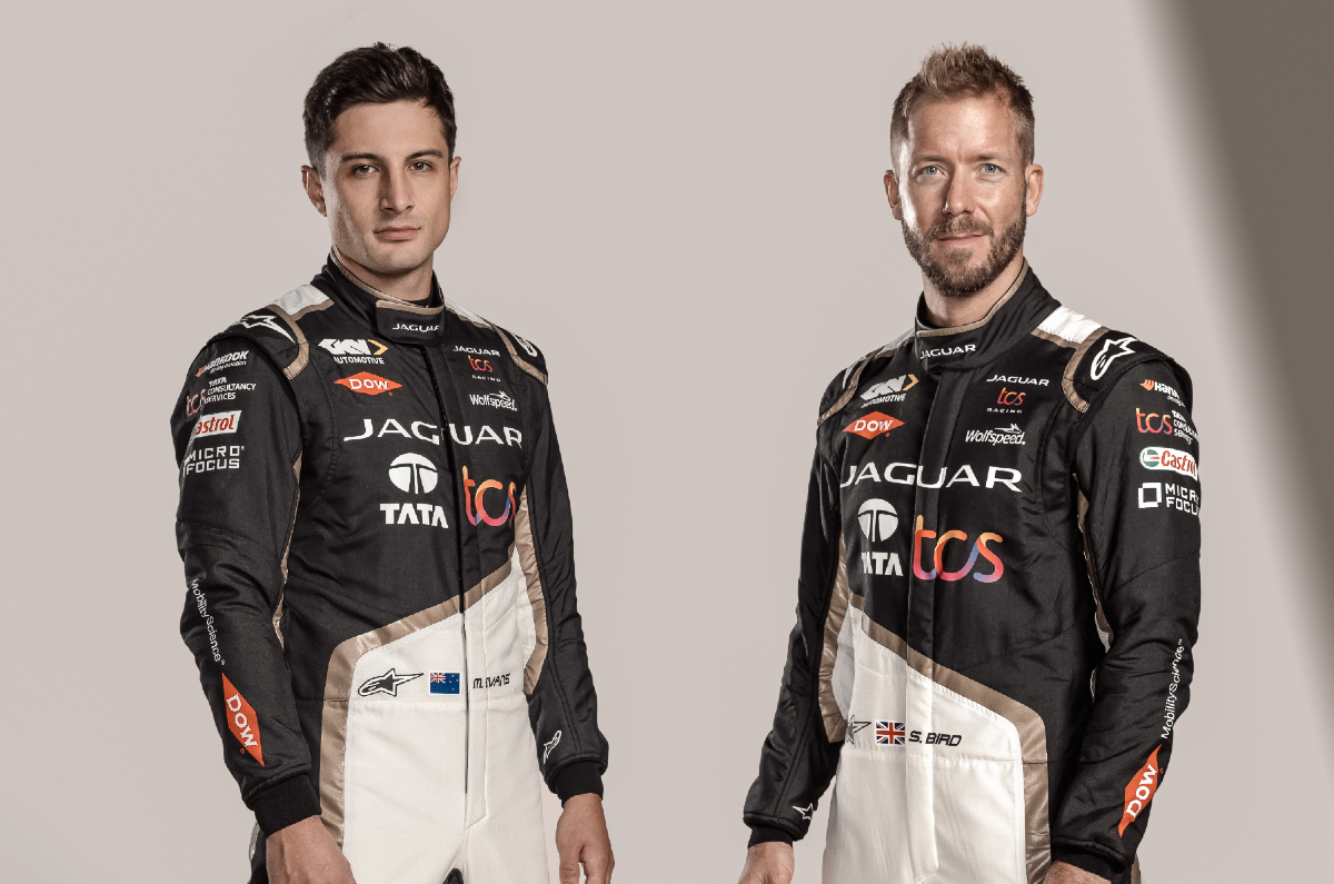 Jaguar Formula E drivers Mitch Evans and Sam Bird