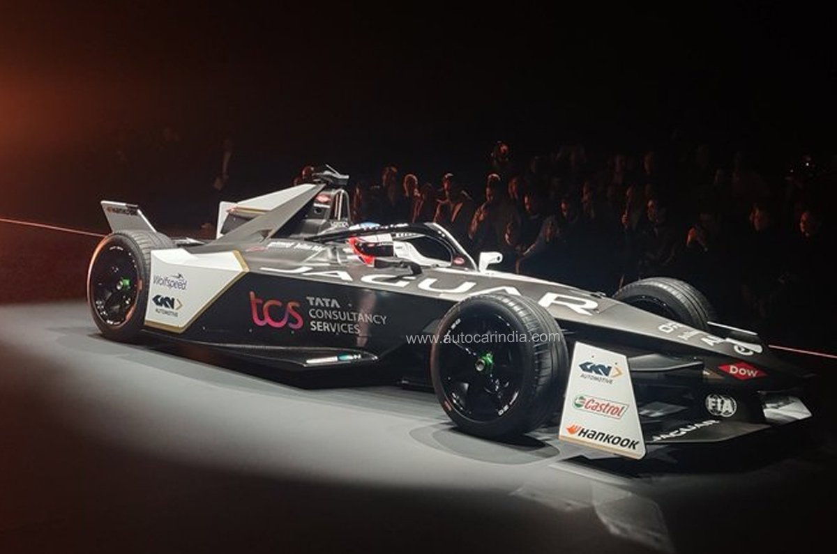 Jaguar I-Type 6 Formula E car front quarter 