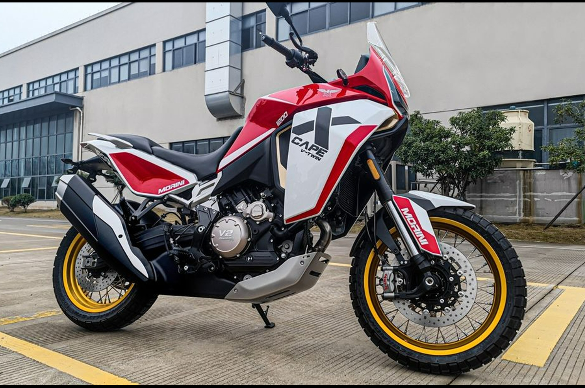 Moto Morini X-Cape 1200 adventure bike spotted.