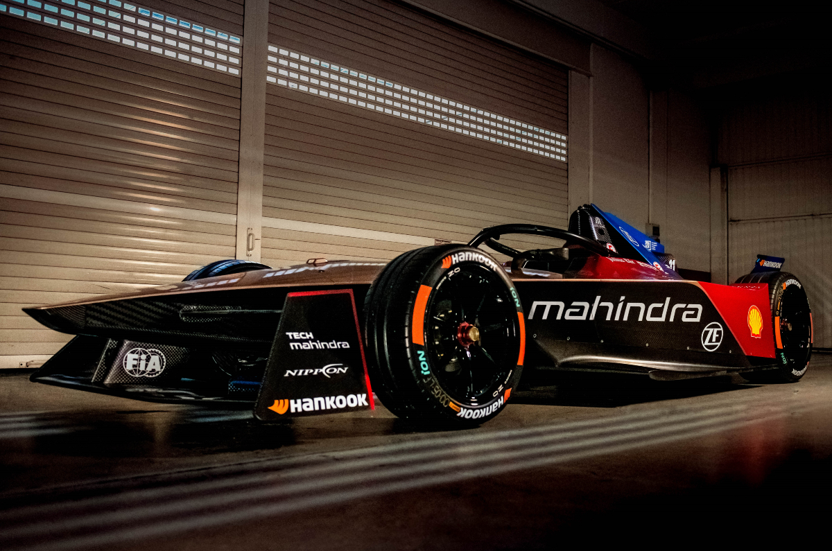 Mahindra Racing M9Electro Formula E car side