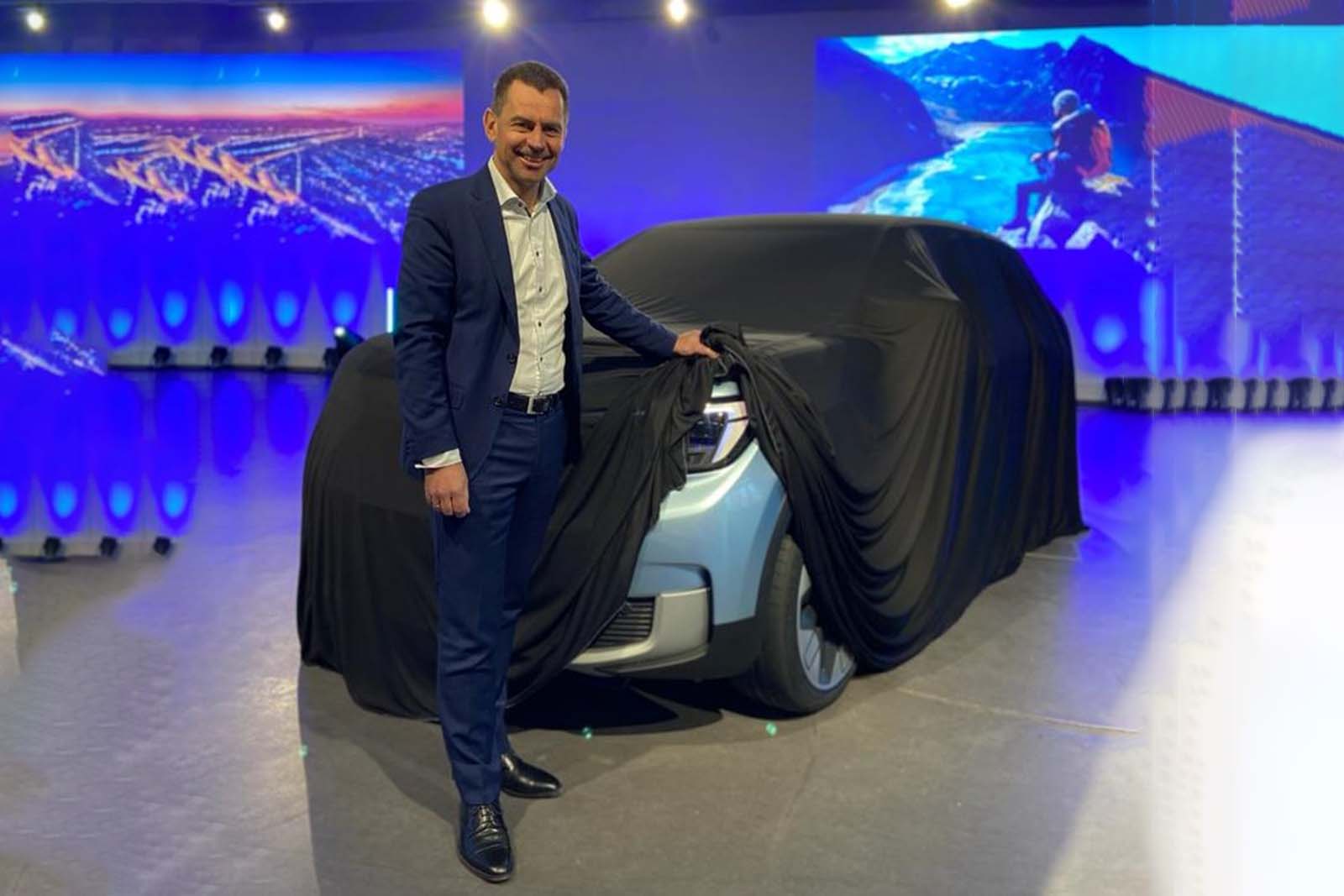 Martin Sander, general manager, Passenger Vehicles, Ford Europe teases the new EV. 