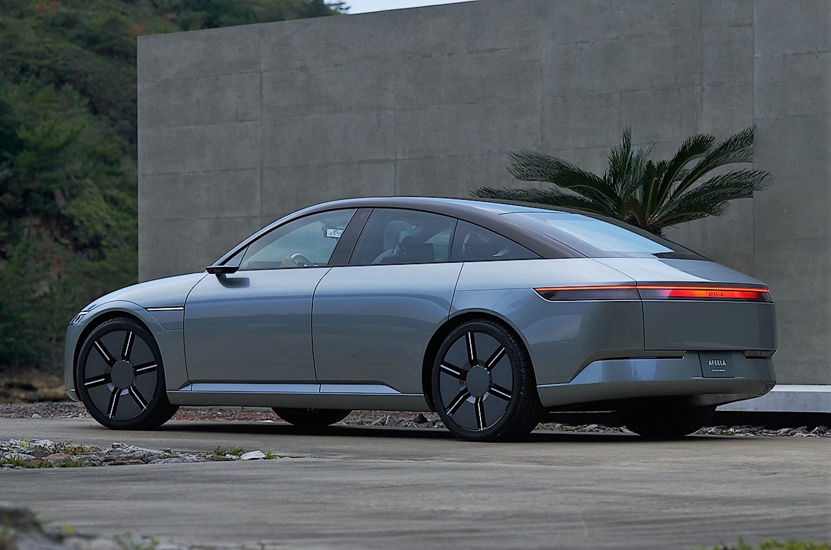 Honda-Sony electric prototype rear quarter.