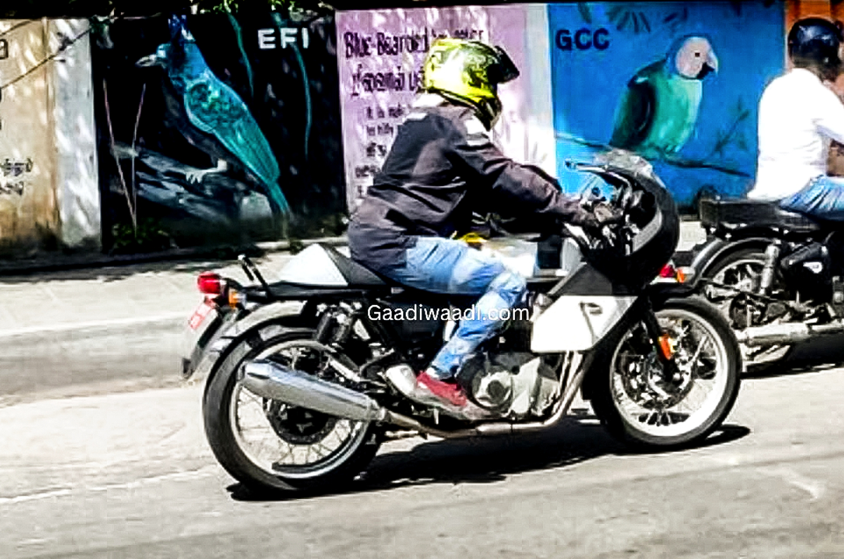 Royal Enfield Continental GT 650 spied testing with fairing.