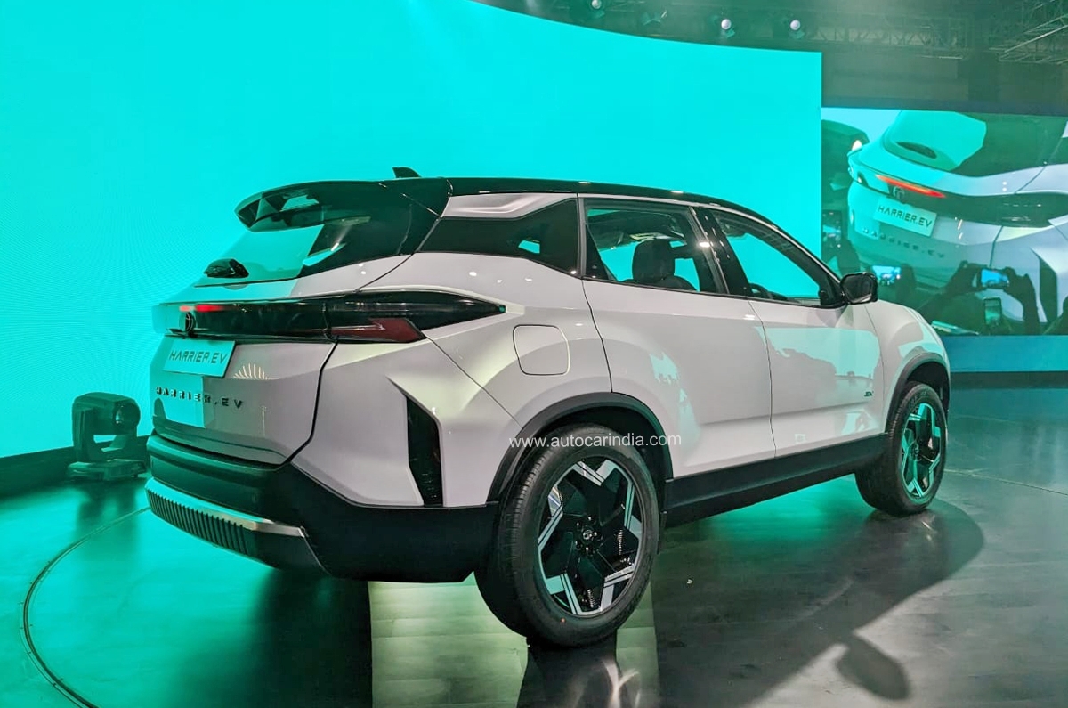 Tata Harrier EV concept rear quarter 