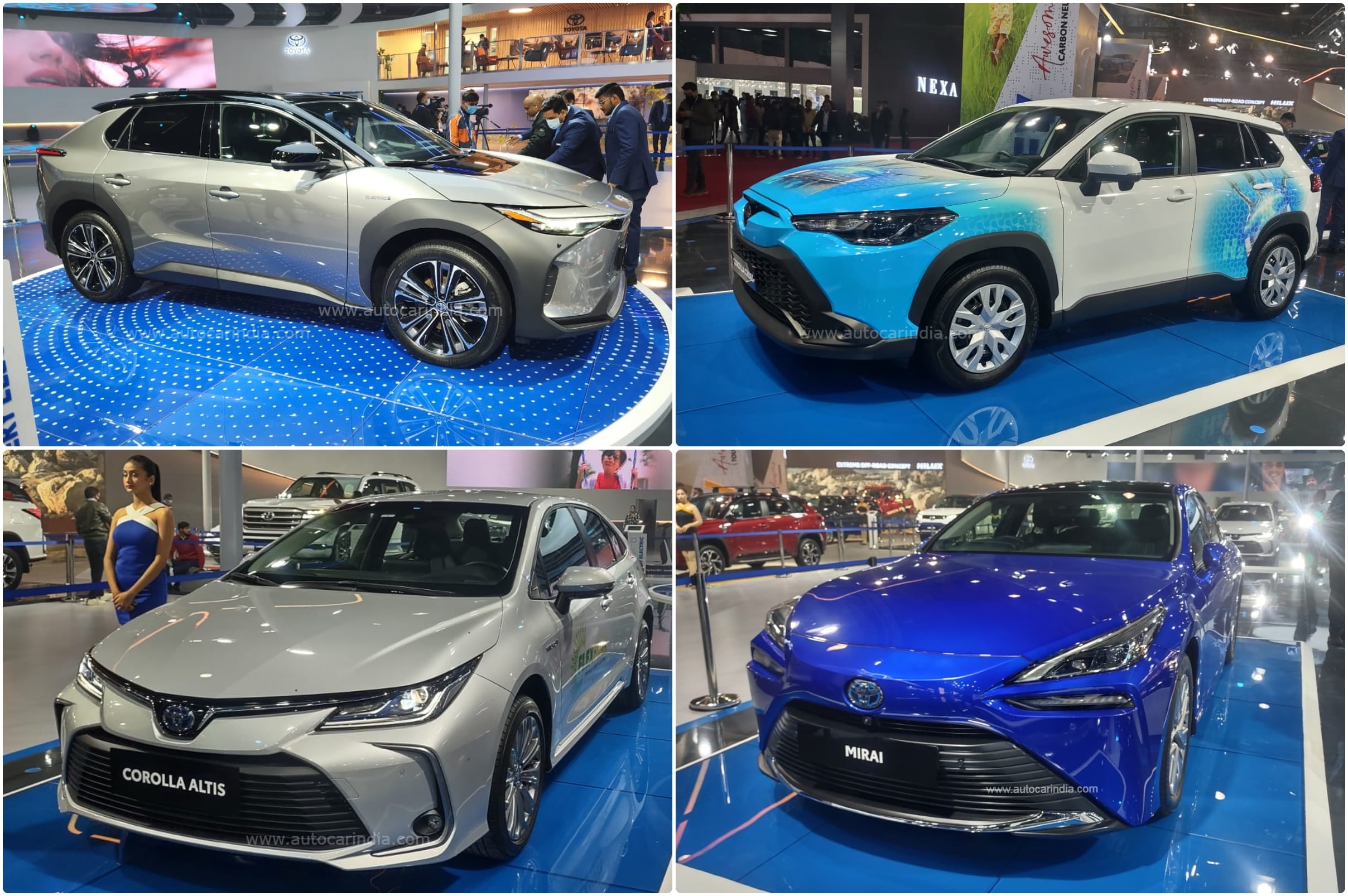 Toyota Mirai FCEV, Corolla Cross hydrogen, Corolla sedan ethanol, bZ4x EV  at Auto Expo 2023 details | Autocar India
