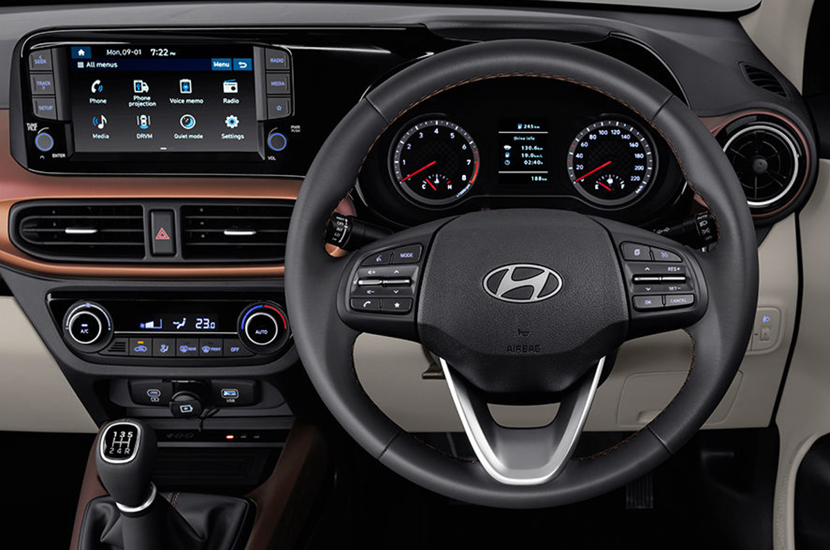 Hyundai Aura facelift interior