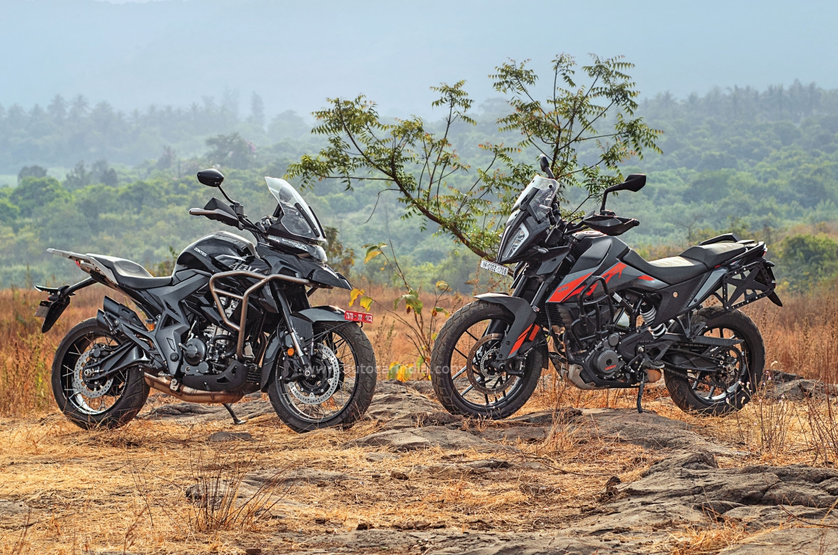 Zontes 350T ADV vs KTM 390 Adventure comparison: price, comfort, features, reliability. 