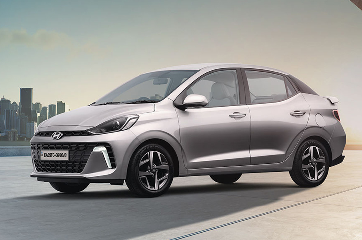 Hyundai Aura facelift front quarter