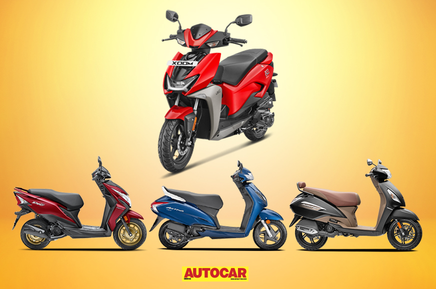 Hero Xoom vs Honda Dio vs Honda Activa H-Smart vs TVS Jupiter ZX SmartXonnect.
