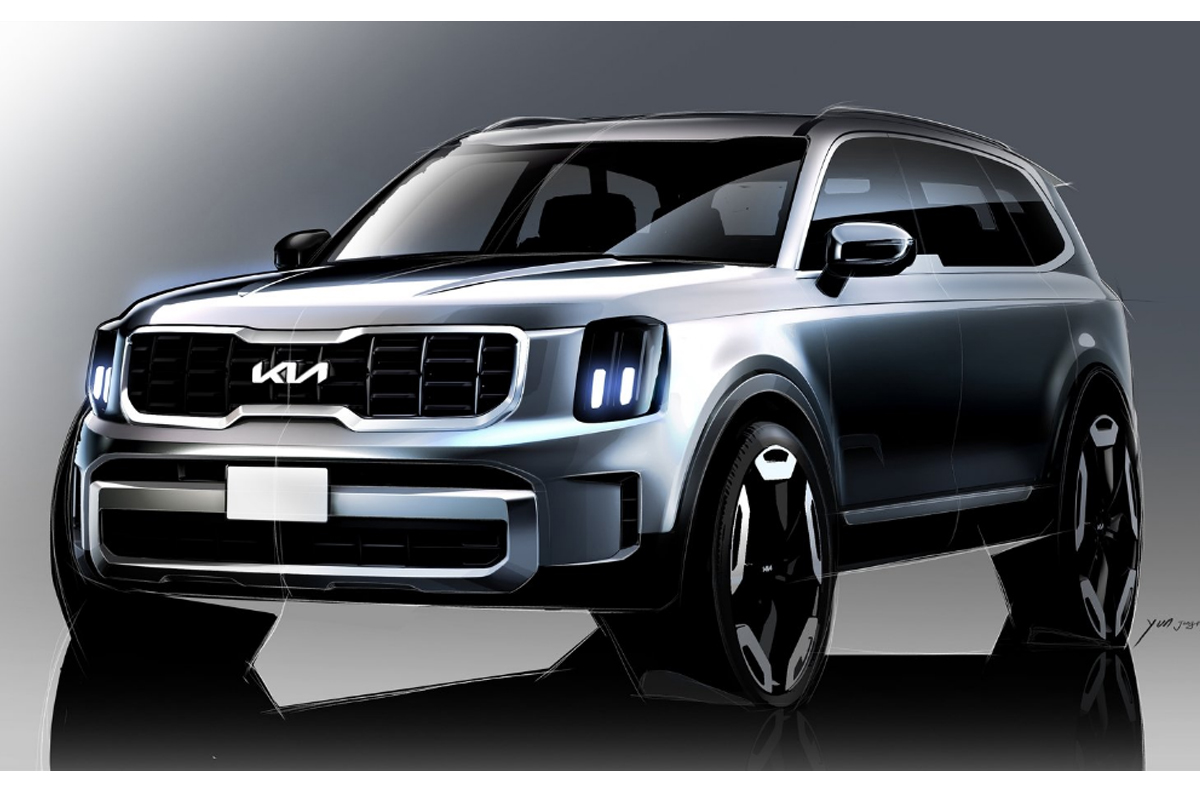 Kia Telluride design sketch used for representation only. 