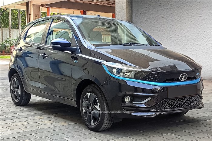 Tata Tiago EV front quarter