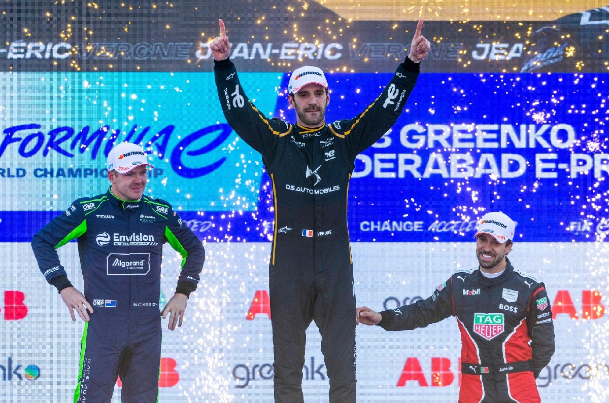 Hyderabad E-Prix podium