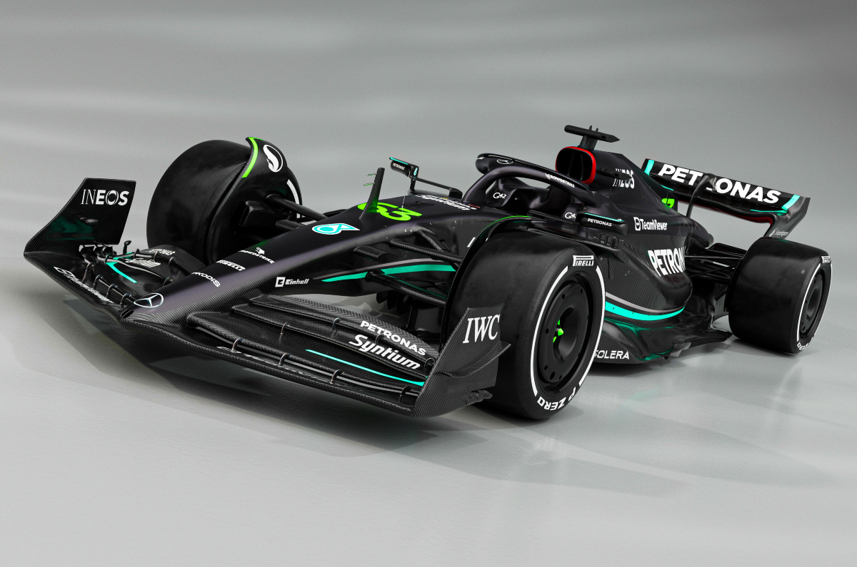 2023 F1 Mercedes W14 revealed with black livery