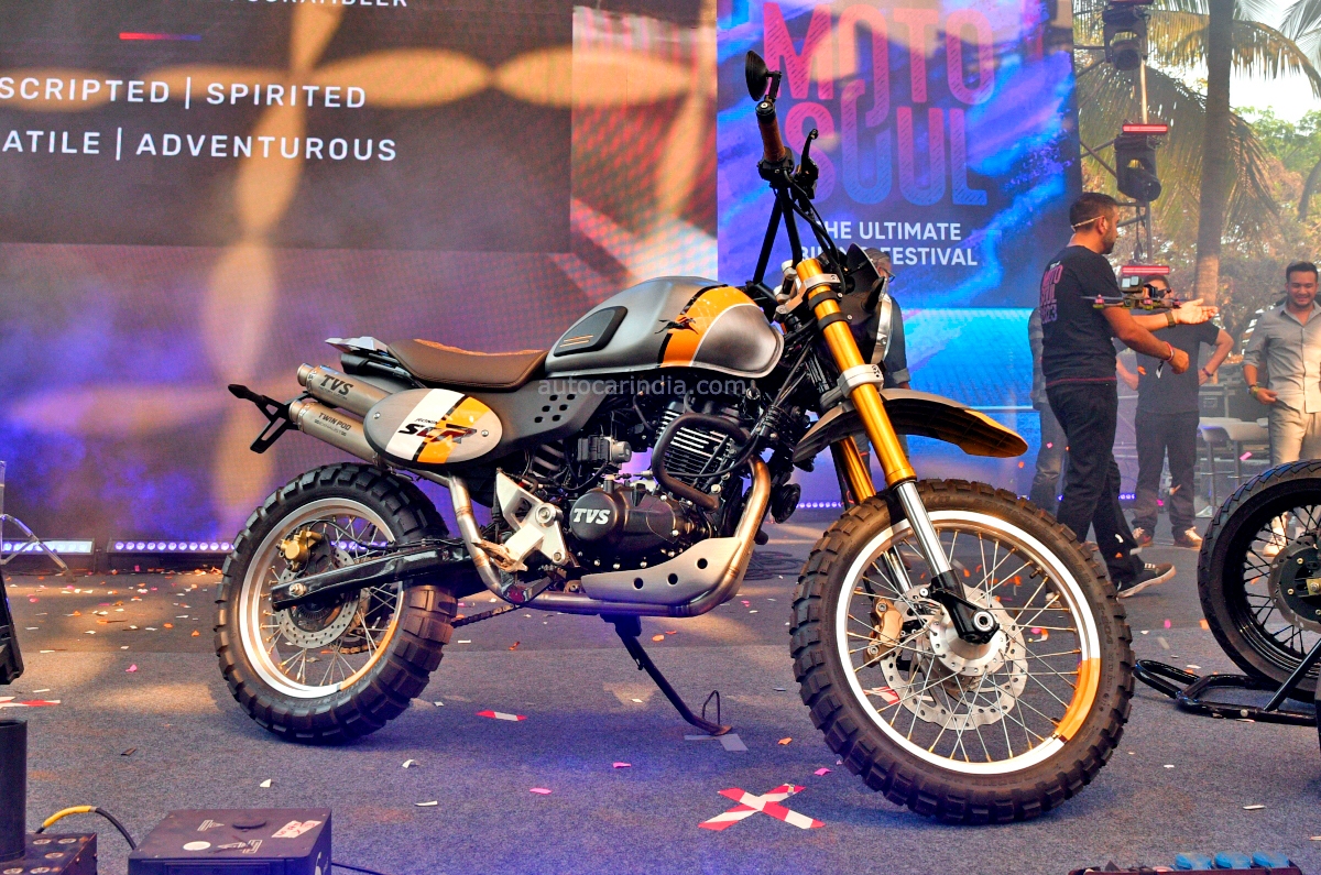 The Ronin SCR scrambler custom has been made by TVS Motor itself.