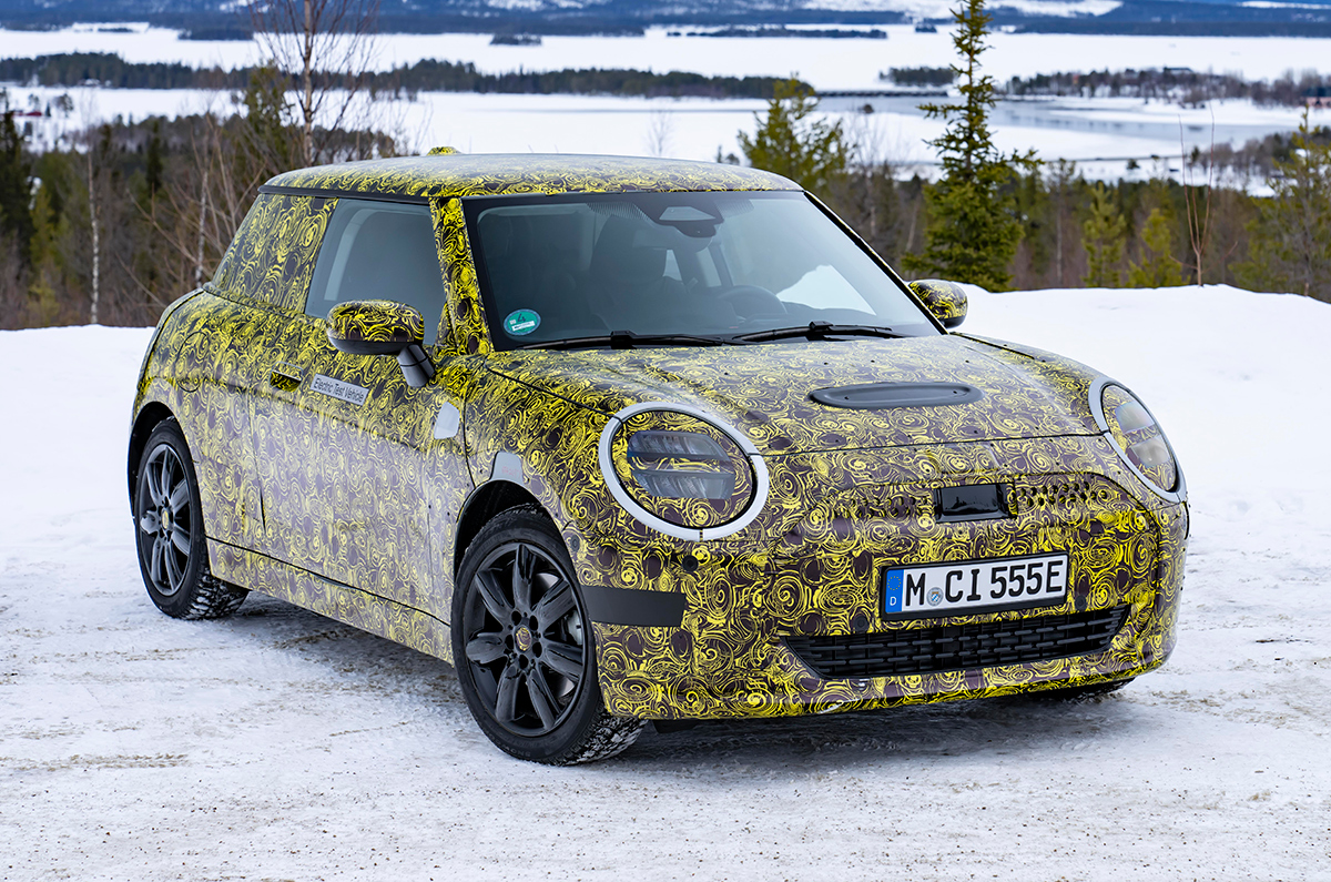 New Mini Cooper EV front quarter