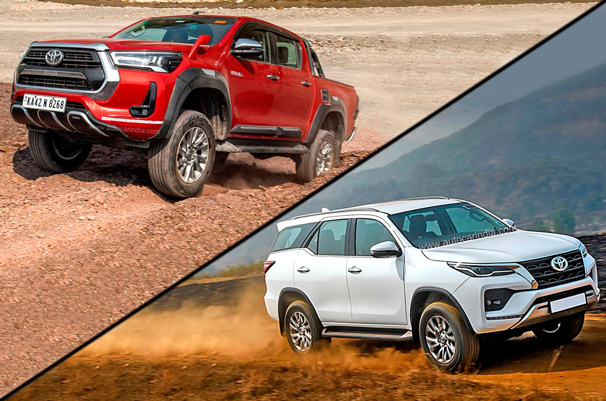 Toyota Fortuner Price Hilux Difference Variant Details Autocar India