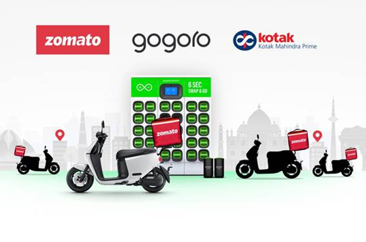 Zomato food delivery in India to be done by Gogoro e-scooters.