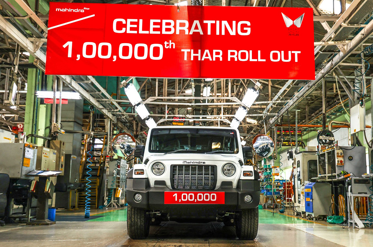 Mahindra Thar achieves 1 lakh unit production milestone