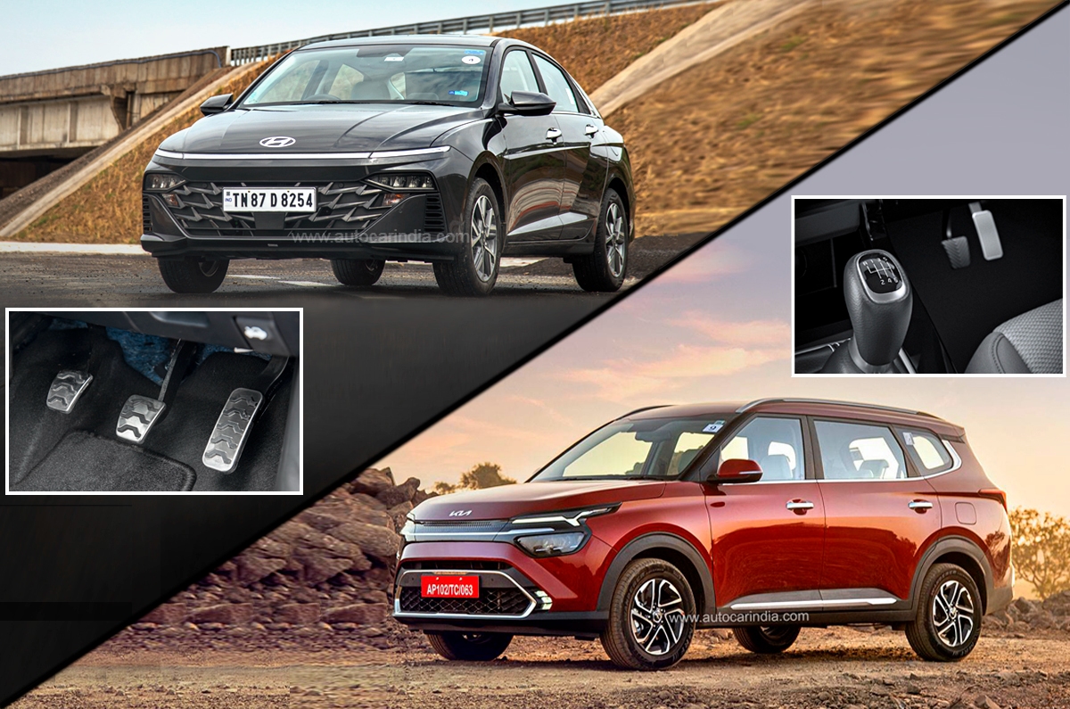 Kia Carens, Hyundai Verna front quarter.