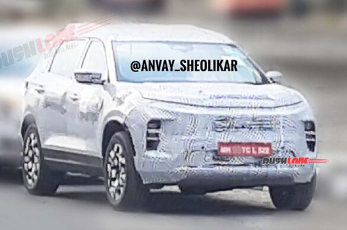 Tata Safari facelift spied