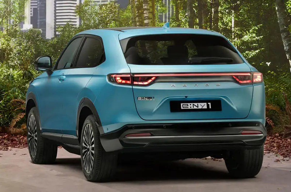 Honda e:Ny1 electric SUV rear quarter 