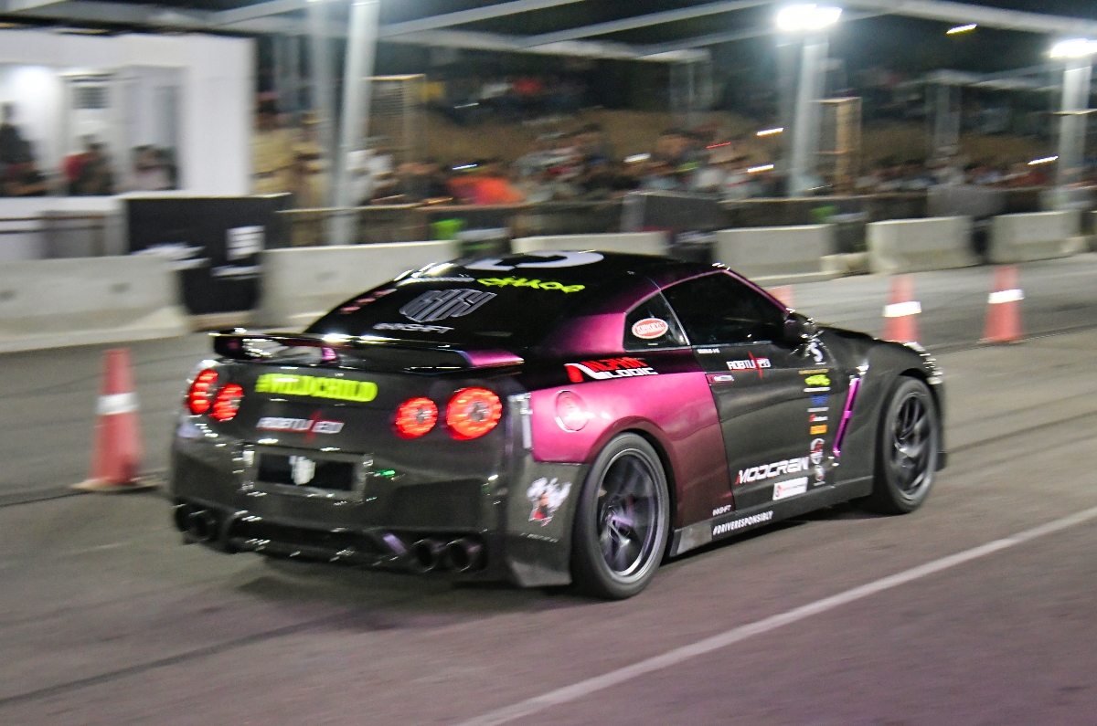 Imran Majid Nissan GT-R at Hyderabad Speed Fest