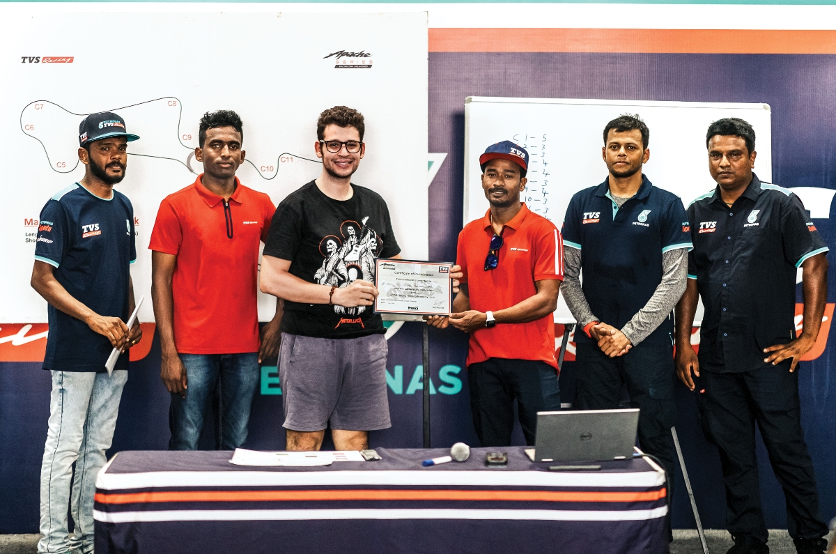 TVS YMRP 7.0 results, on-track experience, track-specific coaching.