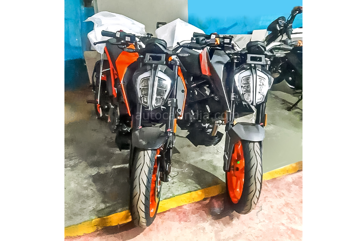 KTM 200 Duke with LED headlight spotted