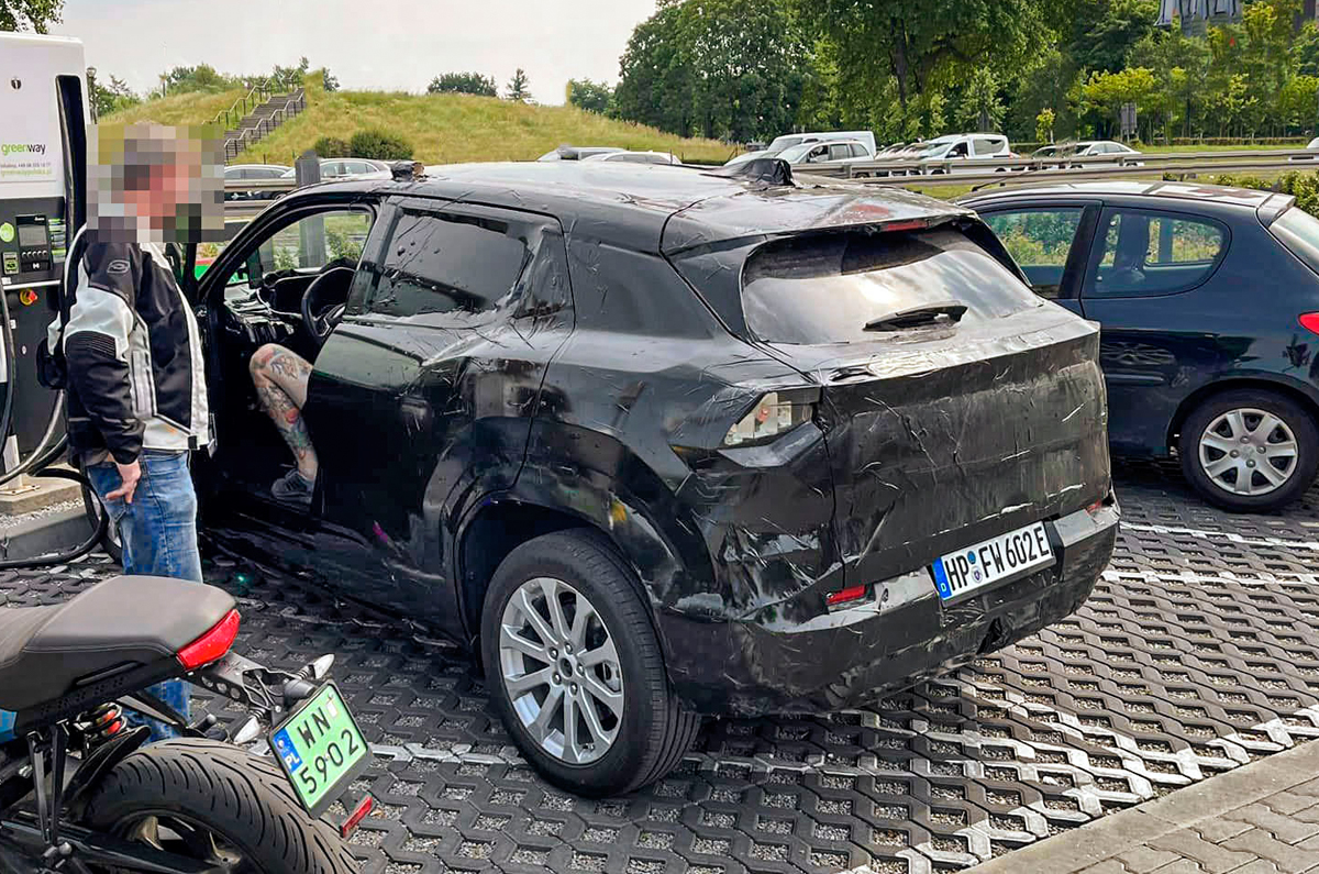 Maruti electric SUV spied rear quarter 