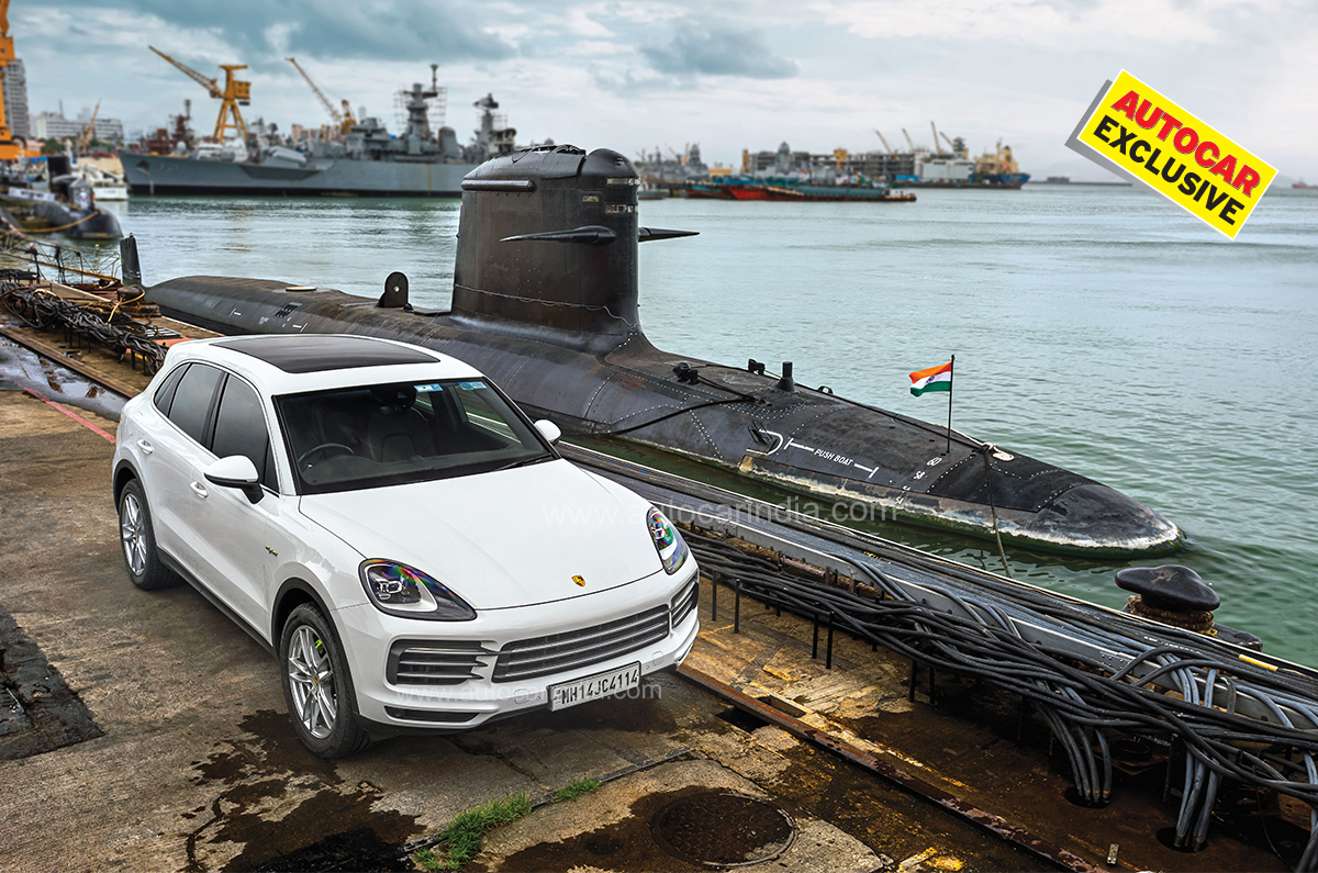 Porsche Cayenne e-hybrid and Kalvari-class submarine