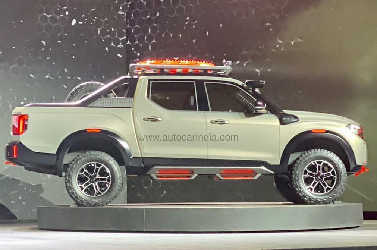 Mahindra Scorpio N Pik Up concept side profile