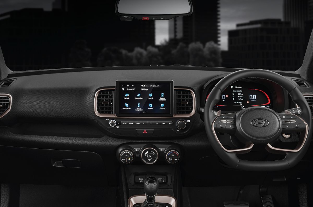 Hyundai Venue Knight Edition interior