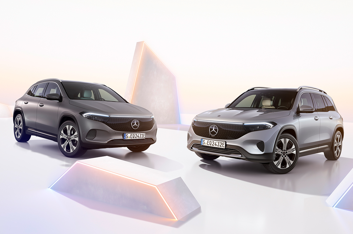 Mercedes Benz EQB, EQA facelifts revealed