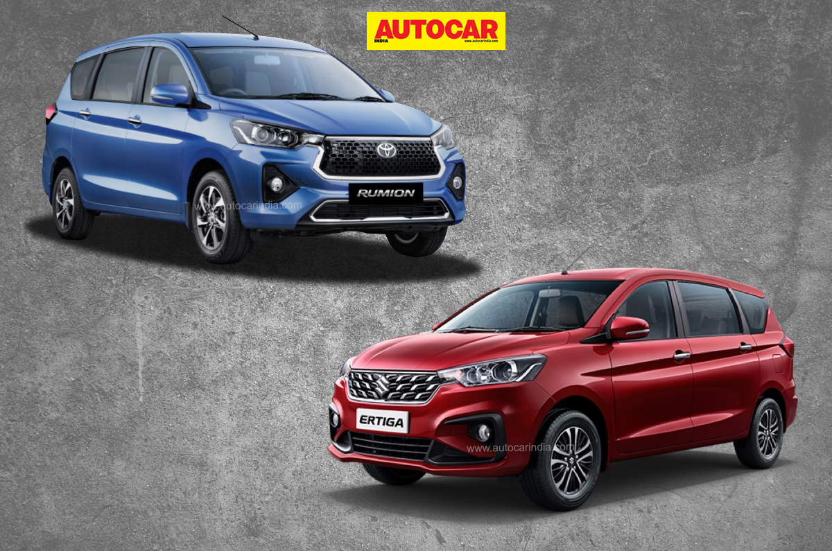 Toyota Rumion vs Maruti Suzuki Ertiga
