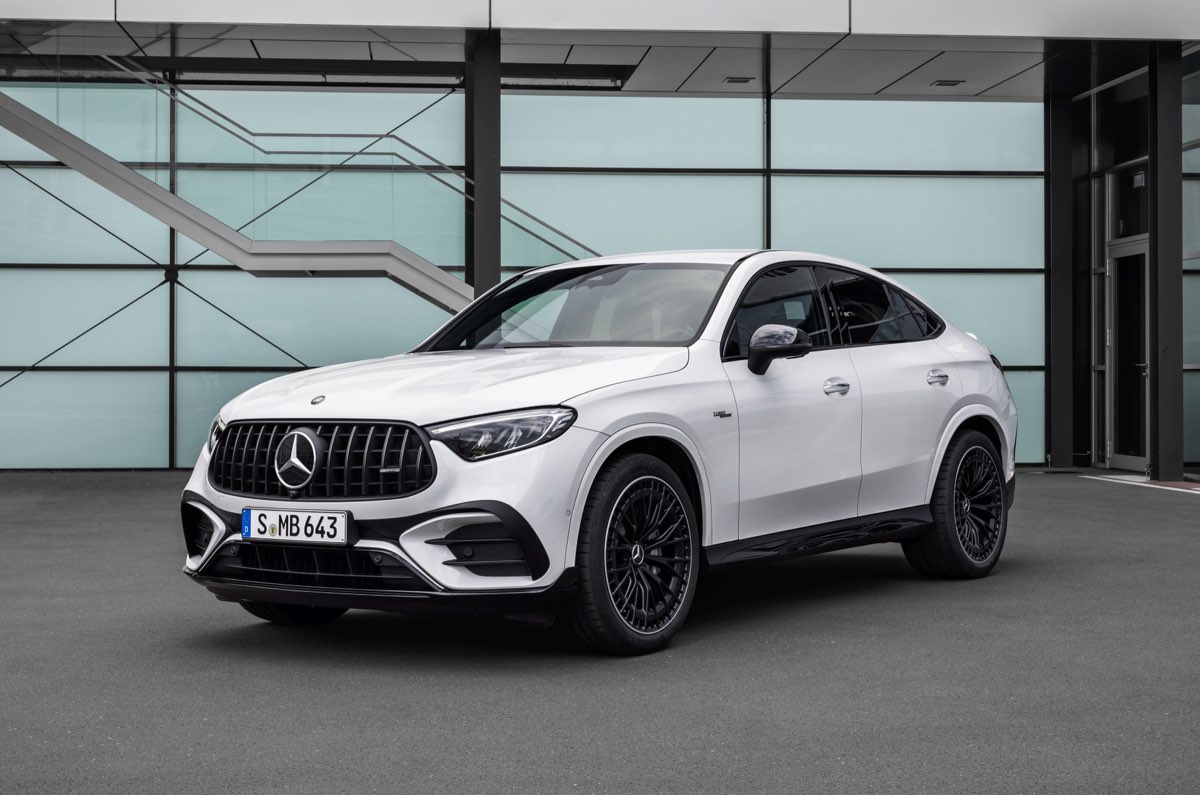 Mercedes AMG GLC Coupe front quarter 