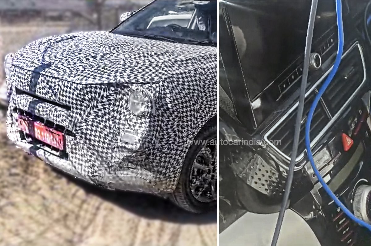 XUV300 facelift spy shot