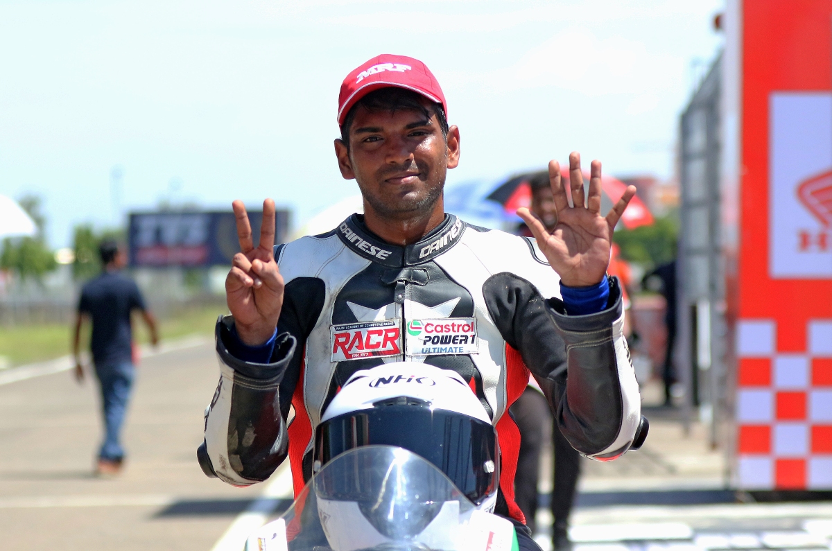 Sethu secured his seventh win in as many starts so far this season.