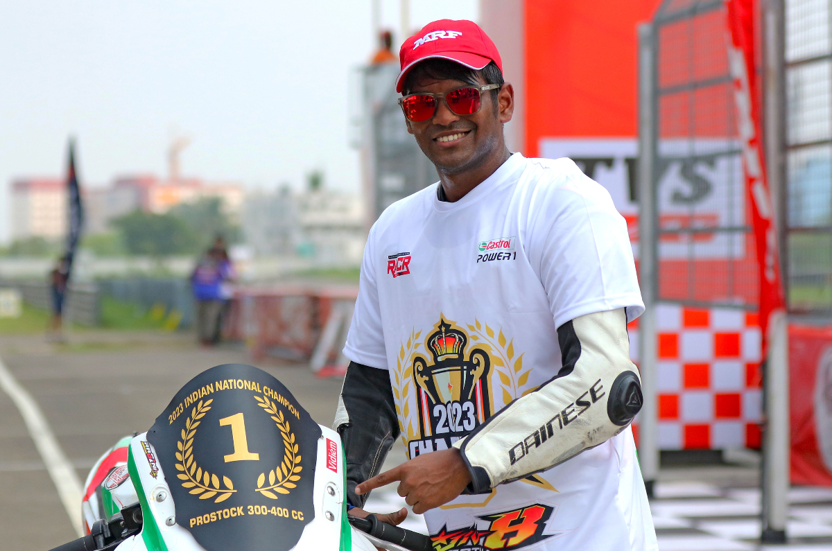 Sethu won the title in the headlining Pro-Stock 301-400cc category.