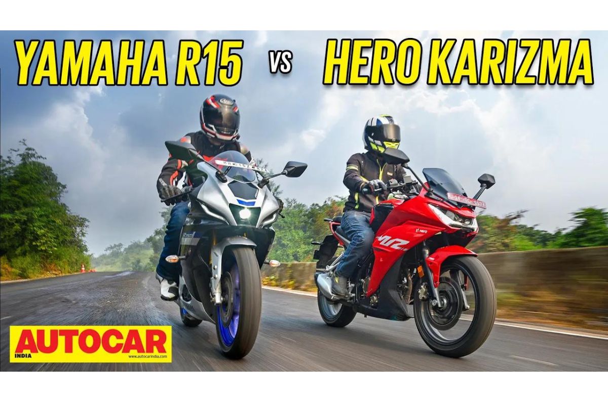 Hero Karizma XMR vs Yamaha R15 comparison video