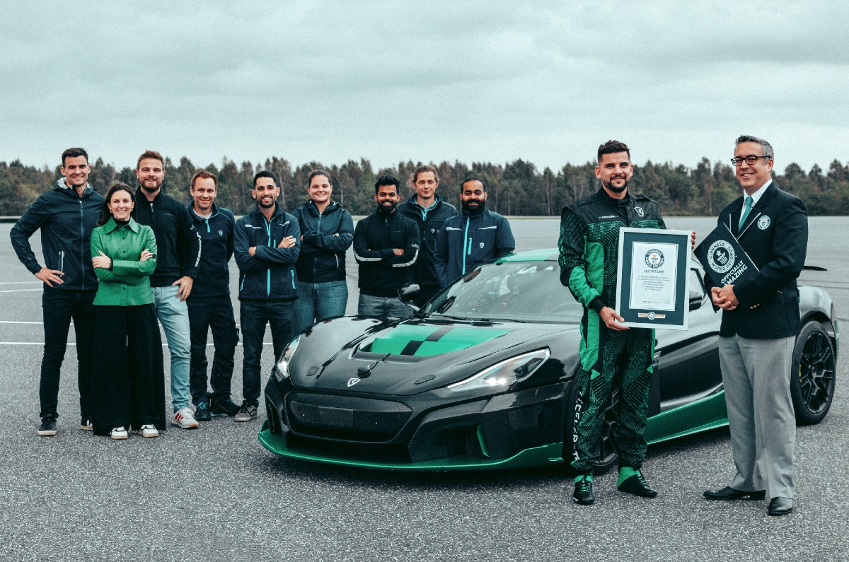 Rimac Nevera hits 274kph in reverse; sets world record  