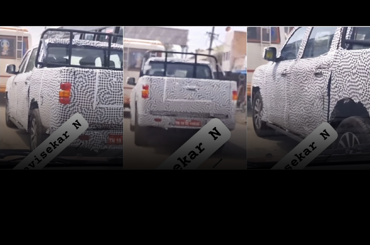 Mahindra Scorpio N pickup spied 