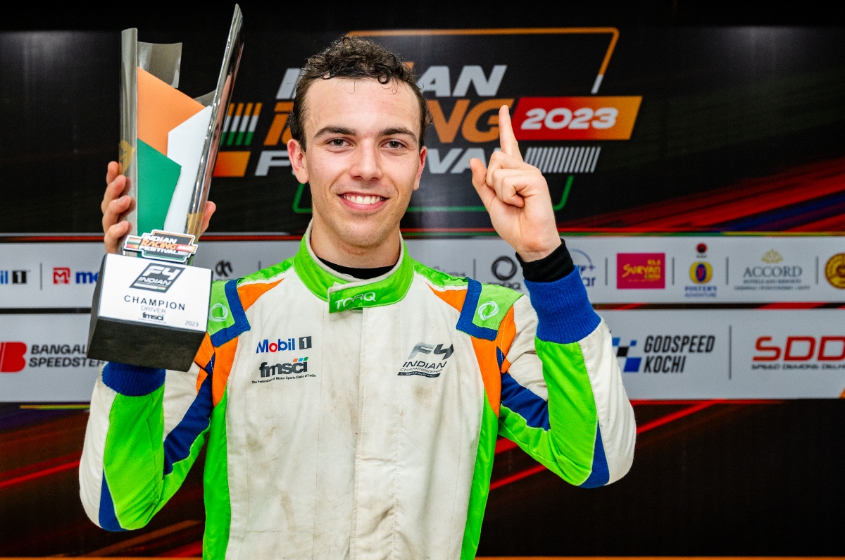 2023 F4 Indian Championship winner Cooper Webster