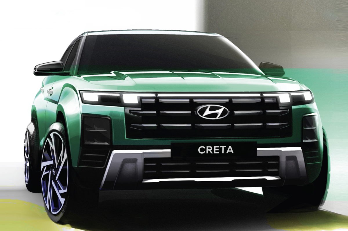 2024 Hyundai Creta facelift front sketch 2024 Hyundai Creta facelift front sketch