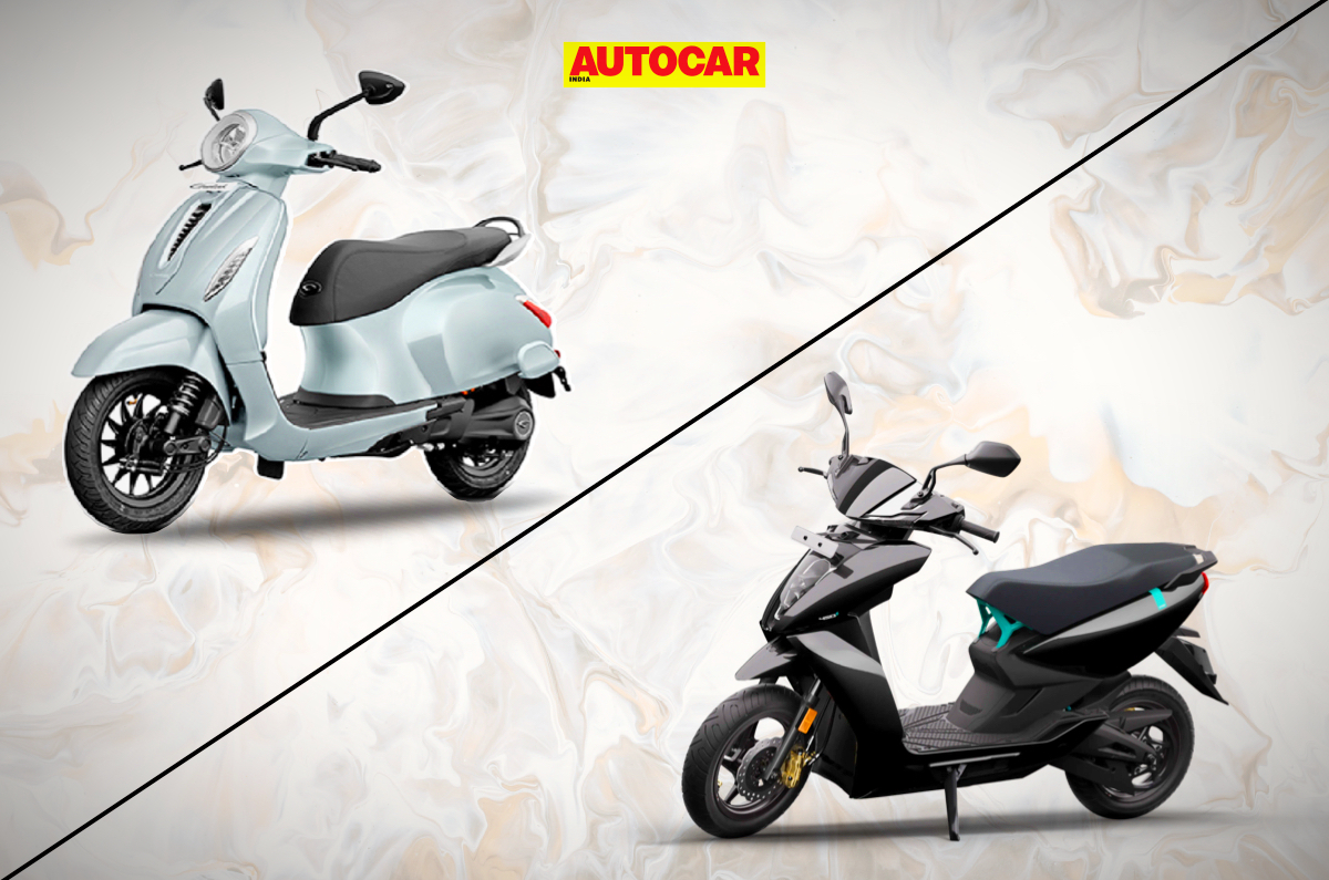Bajaj Chetak price, Ather 450S range. Bajaj Chetak Urbane price, charging time, Ather 450S range, features.
