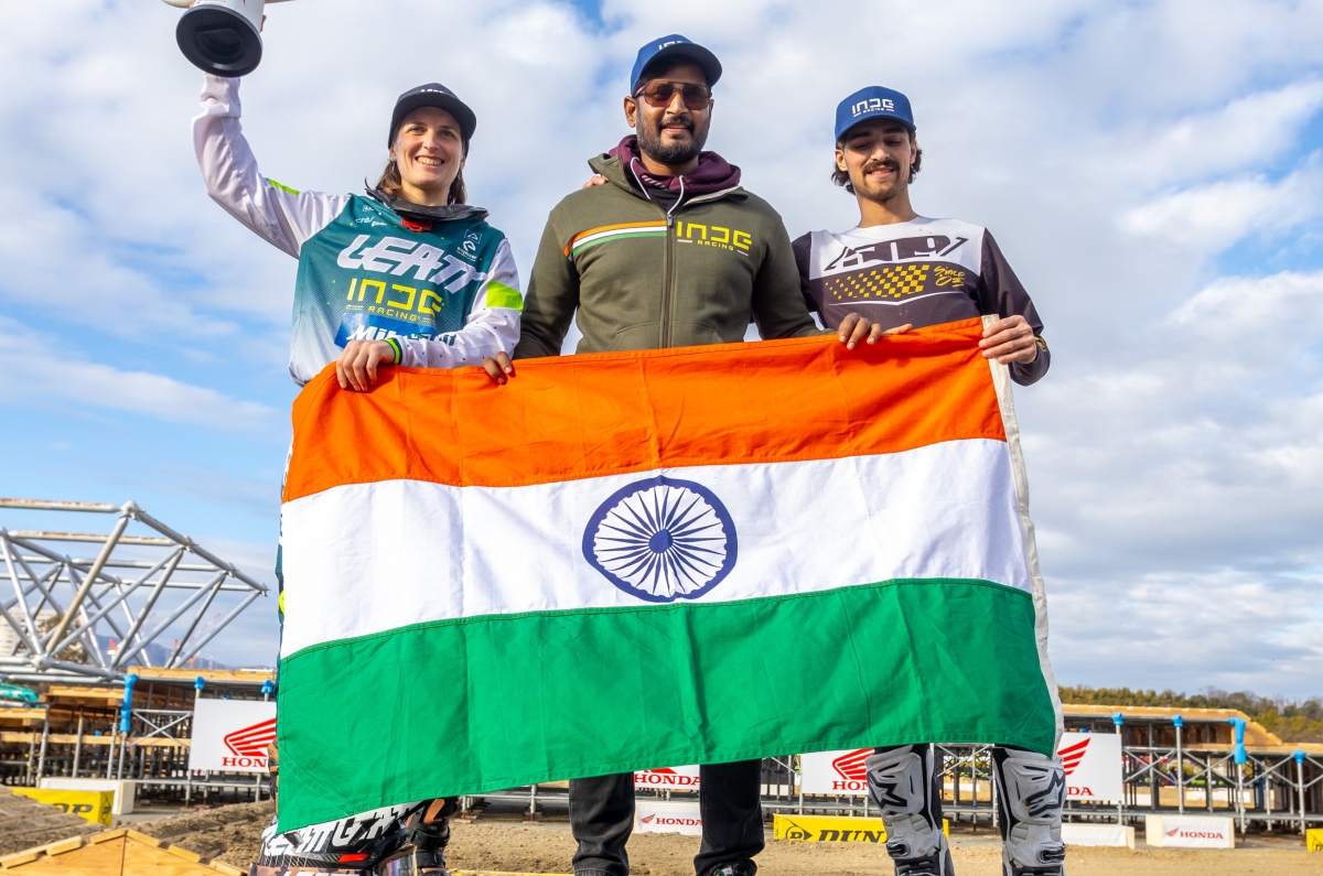INDE Racing podium - FIM E-Xplorer Japan