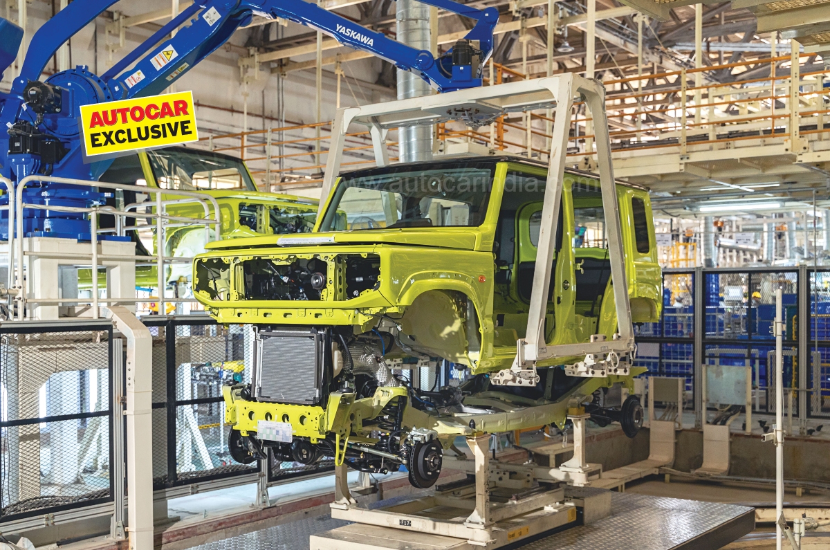 Maruti Suzuki Gurugram plant; Maruti Jimny production Maruti Suzuki Gurugram plant; Maruti Jimny production