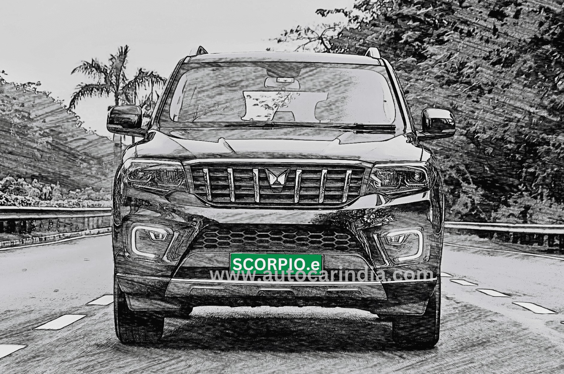 Mahindra Scorpio.e render used for representation only.