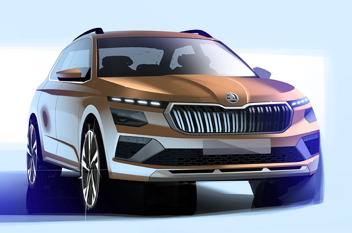 Skoda Kamiq sketch used for representation only.