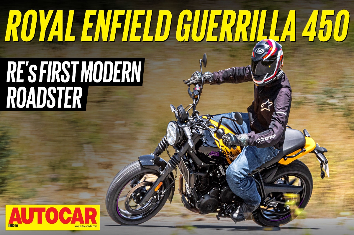 Royal Enfield Guerrilla 450, video review, price, performance, handling, details